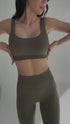 Basic Ribbed Leggings Olive